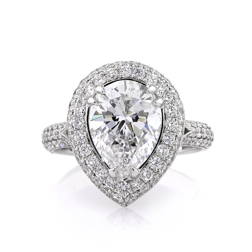 4.25ct Pear Shape Diamond Engagement Ring