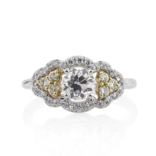 1.25ct Antique Round Brilliant Cut Diamond Engagement Ring