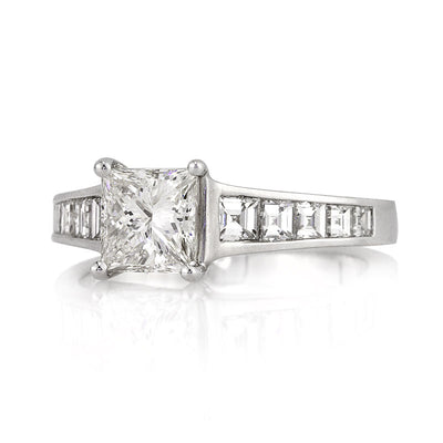 3.08ct Princess Cut Diamond Engagement Ring