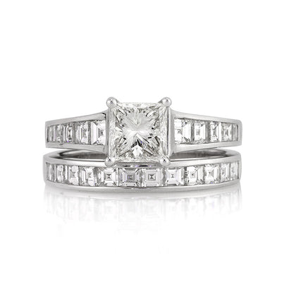 3.08ct Princess Cut Diamond Engagement Ring