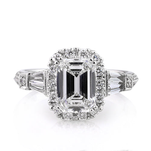 3.01ct Emerald Cut Diamond Engagement Ring – Mark Broumand