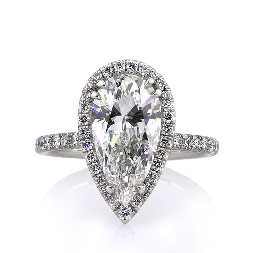 4.11ct Pear Shape Diamond Engagement Ring