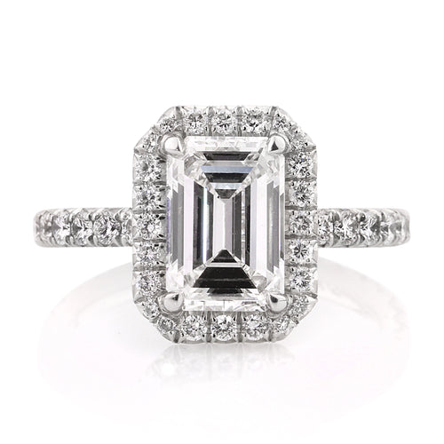 3.17ct Emerald Cut Diamond Engagement Ring