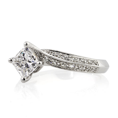 1.71ct Princess Cut Diamond Engagement Ring