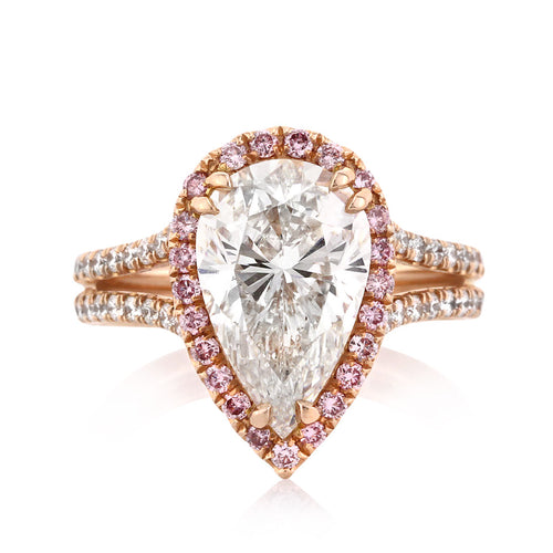 4.11 Pear Shaped Diamond Engagement Ring