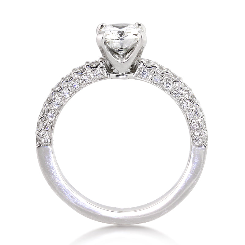 1.82ct Antique Cushion Brilliant Diamond Engagement Ring