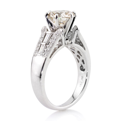 2.71ct Round Brilliant Cut Diamond Engagement Ring