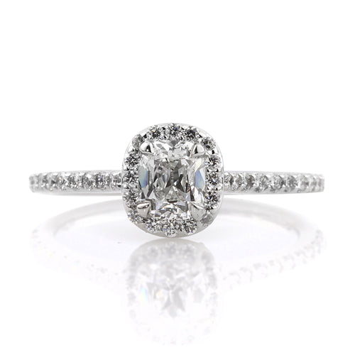 1.27ct Antique Cushion Brilliant Diamond Engagement Ring