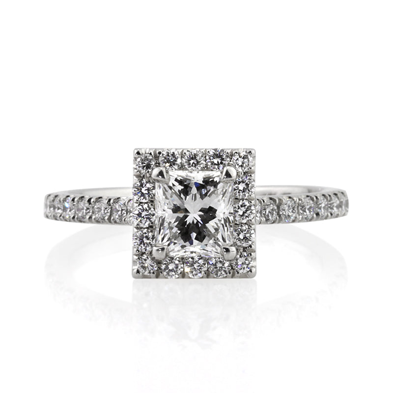 1.76ct Princess Cut Diamond Engagement Ring