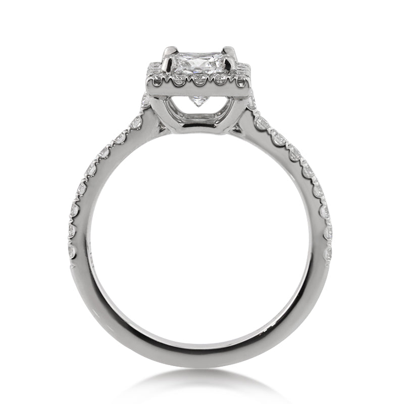 1.76ct Princess Cut Diamond Engagement Ring