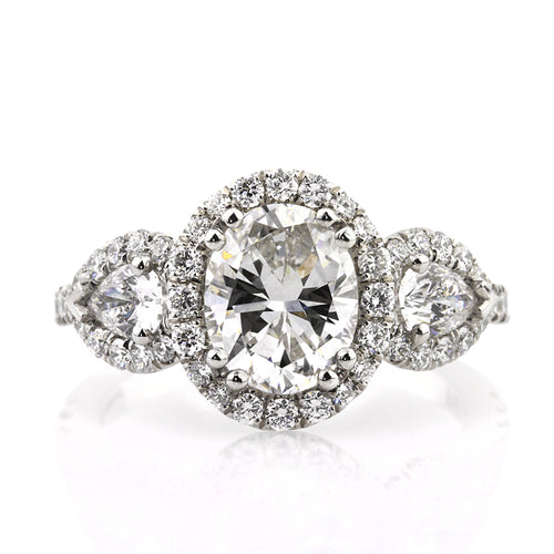 3.17ct Oval Cut Diamond Engagement Ring