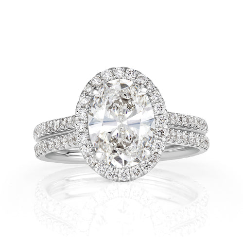 3.11ct Oval Cut Diamond Engagement Ring