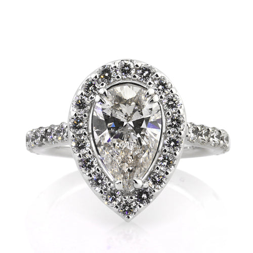 3.27ct Pear Shaped Diamond Engagement Ring