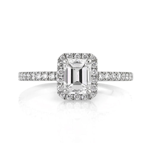 1.26ct Emerald Cut Diamond Engagement Ring