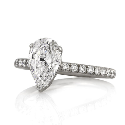 2.11ct Pear Shaped Diamond Engagement Ring