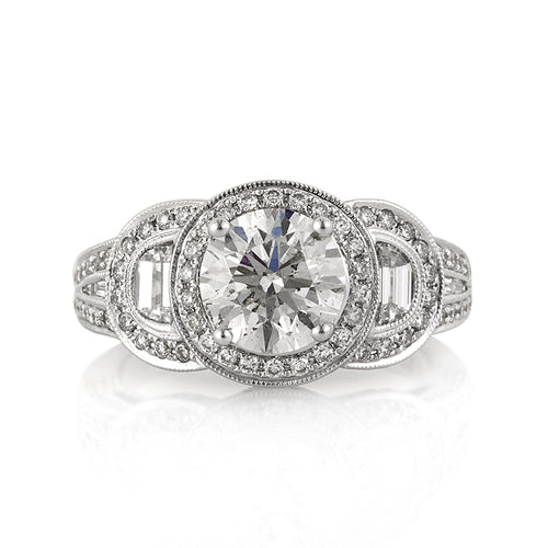 2.93ct Round Brilliant Cut Diamond Engagement Ring