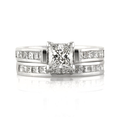 2.58ct Princess Cut Diamond Wedding Set