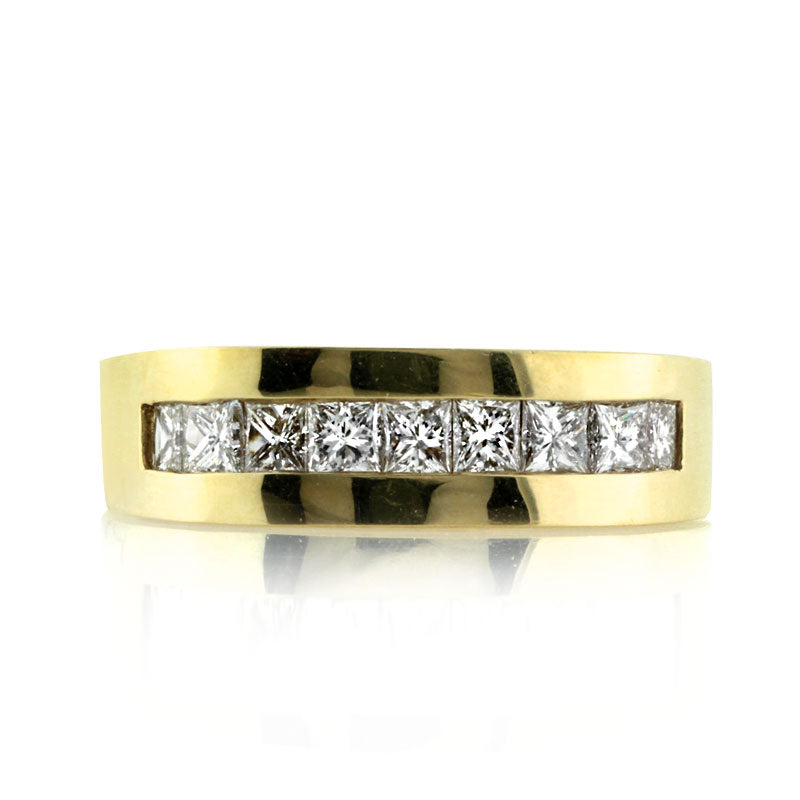 Men's 1.48ct Princess Cut Diamond Wedding Band