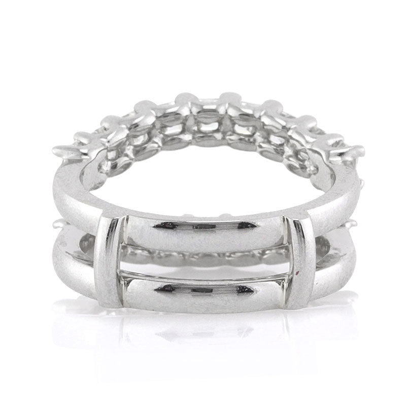 White Gold Diamond Enhancer Wedding Band 14k Round .60ctw Twist Wrap Jacket  Ring - Wilson Brothers Jewelry