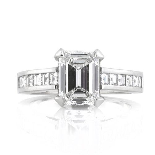 3.26ct Emerald Cut Diamond Engagement Ring