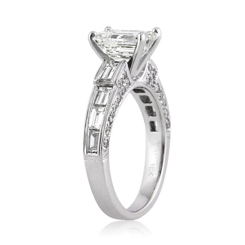 2.51ct Emerald Cut Diamond Engagement Ring