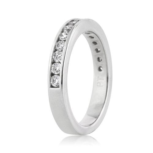 0.55ct Round Brilliant Cut Diamond Channel Set Wedding Band in Platinum