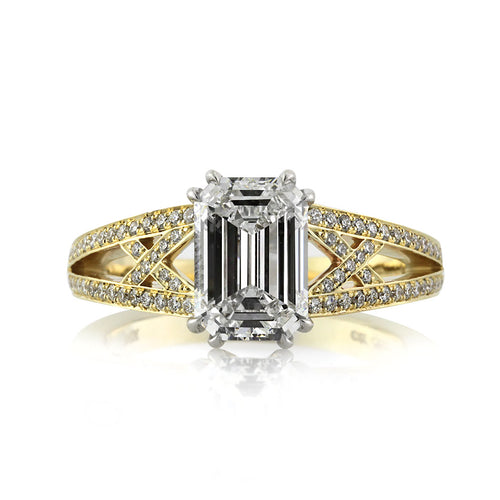 2.51ct Emerald Cut Diamond Engagement Ring