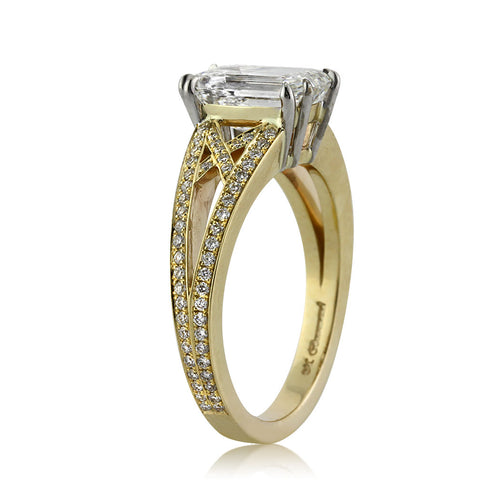 2.51ct Emerald Cut Diamond Engagement Ring