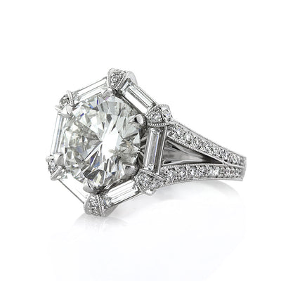 5.27ct Round Brilliant Cut Diamond Engagement Ring