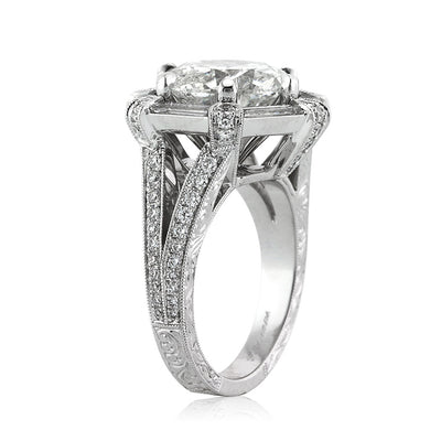 5.27ct Round Brilliant Cut Diamond Engagement Ring