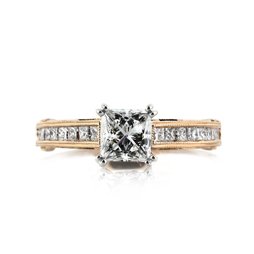 2.01ct Princess Cut Diamond Engagement Ring