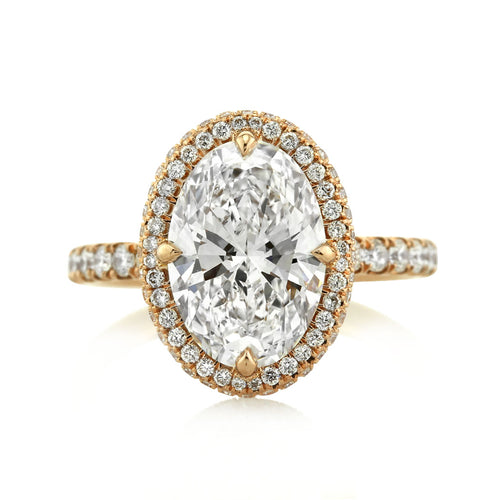 3.42ct Oval Cut Diamond Engagement Ring