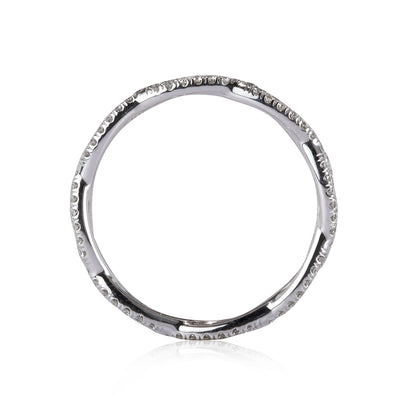 0.35ct Round Brilliant Cut Diamond Twist Eternity Band in 18k White Gold