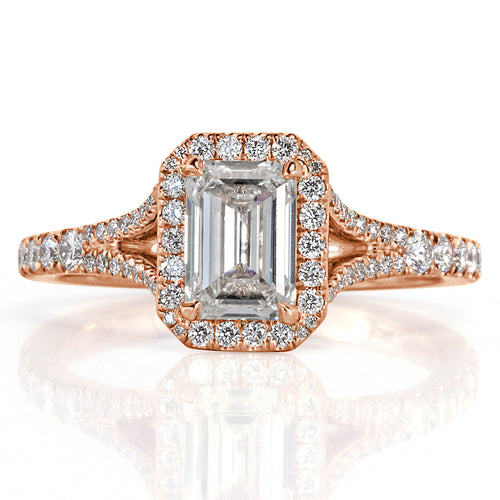 1.41ct Emerald Cut Diamond Engagement Ring