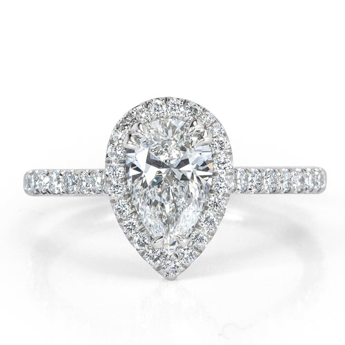 1.42ct Pear Shaped Diamond Engagement Ring