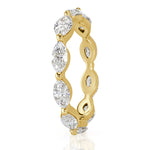 1.95ct Marquise Cut Diamond Eternity Band in 18k Yellow Gold