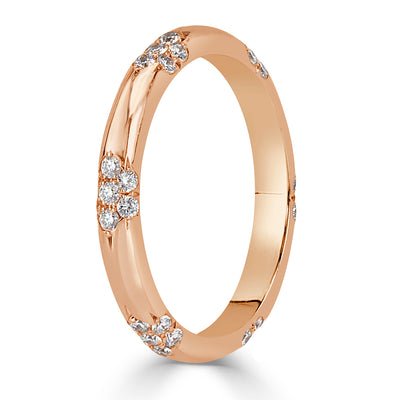 0.40ct Round Brilliant Cut Diamond Eternity Band in 18k Rose Gold