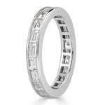 2.10ct Baguette Cut Diamond Eternity Band in 18k White Gold