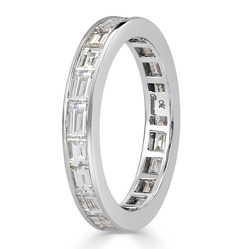 2.10ct Baguette Cut Diamond Eternity Band in 18k White Gold