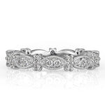 0.45ct Round Brilliant Cut Diamond Milgrain Eternity Band in 18k White Gold