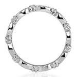 0.45ct Round Brilliant Cut Diamond Milgrain Eternity Band in 18k White Gold