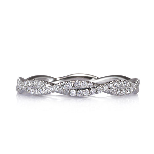 0.35ct Round Brilliant Cut Diamond Twist Eternity Band in Platinum