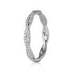 0.35ct Round Brilliant Cut Diamond Twist Eternity Band in Platinum