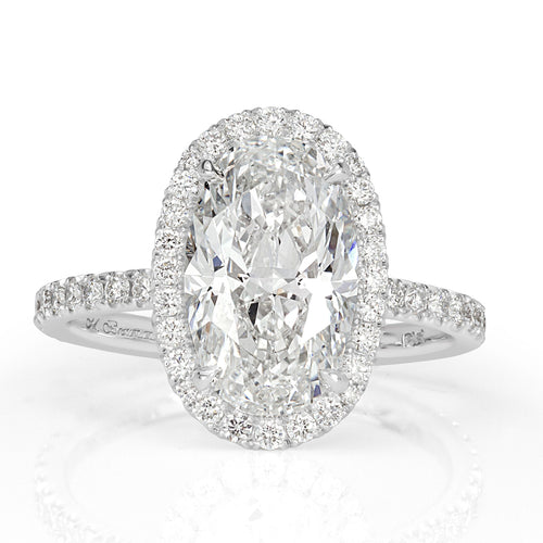 3.72ct Oval Cut Diamond Engagement Ring