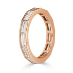 2.05ct Baguette Cut Diamond Eternity Band in 18k Rose Gold