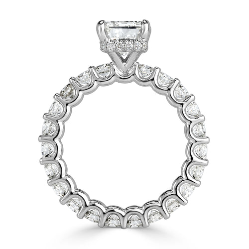 3.57ct Emerald Cut Diamond Engagement Ring
