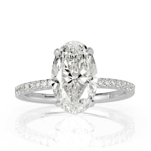 3.34ct Oval Cut Diamond Engagement Ring