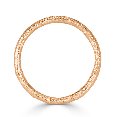 Handmade Textured Band in 18k Rose Gold