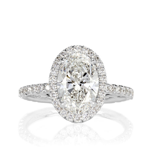 2.66ct Oval Cut Diamond Engagement Ring