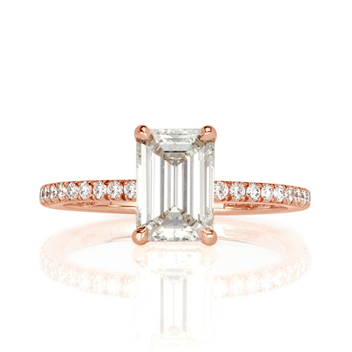 1.84ct Emerald Cut Diamond Engagement Ring